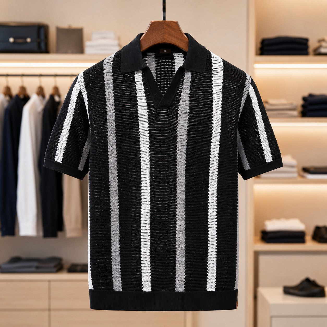 Men’s Ribbed Knit Shirt
