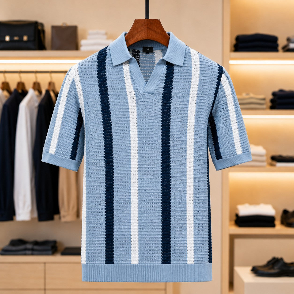 Men’s Ribbed Knit Shirt