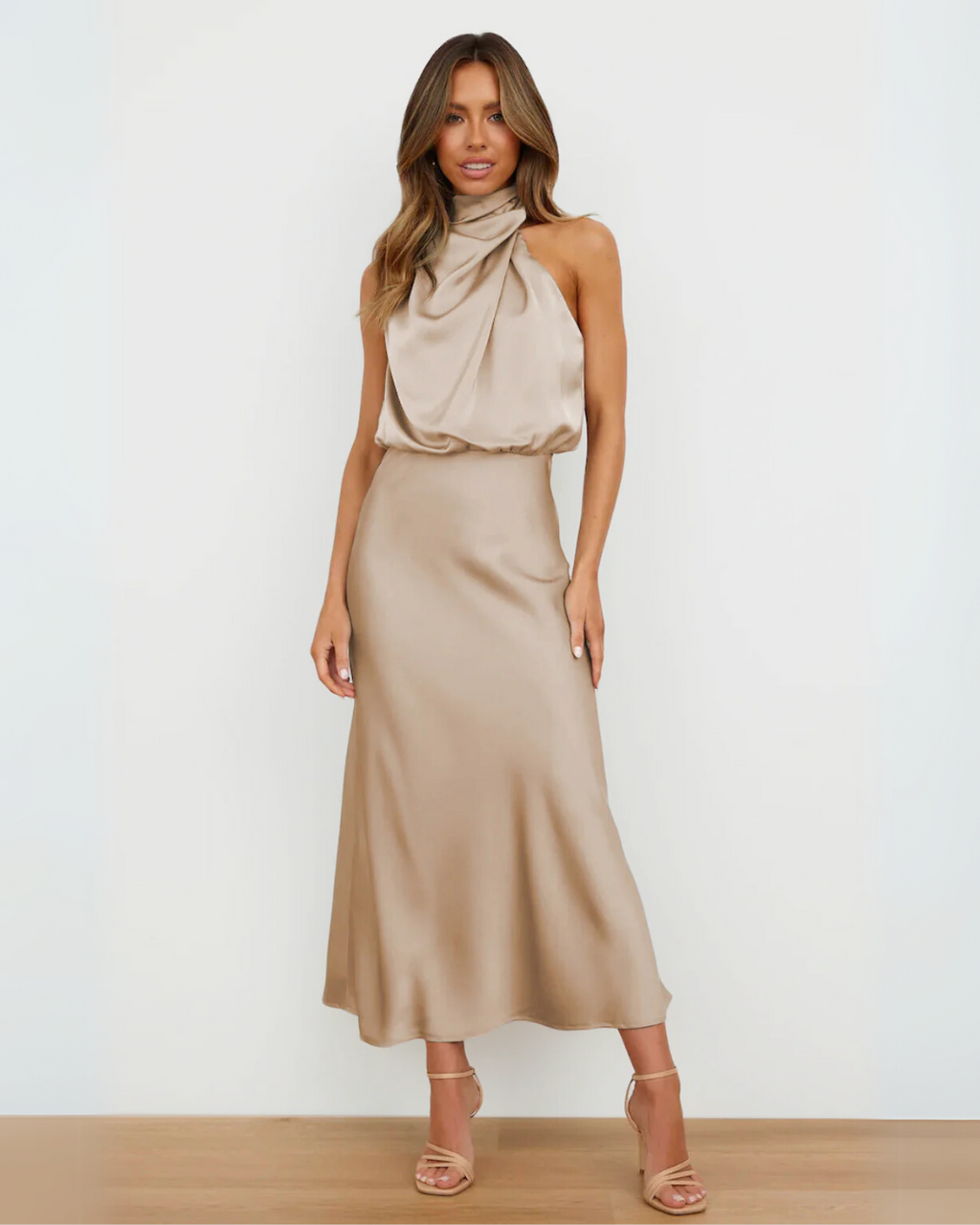 Regal High-Collar Maxi