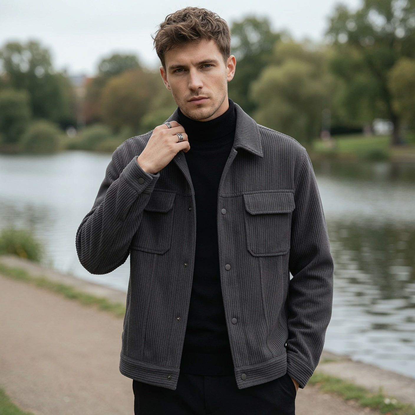 Men's Lightweight Casual Zip Jacket