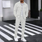 Sleeve Cardigan & Drawstring Pants