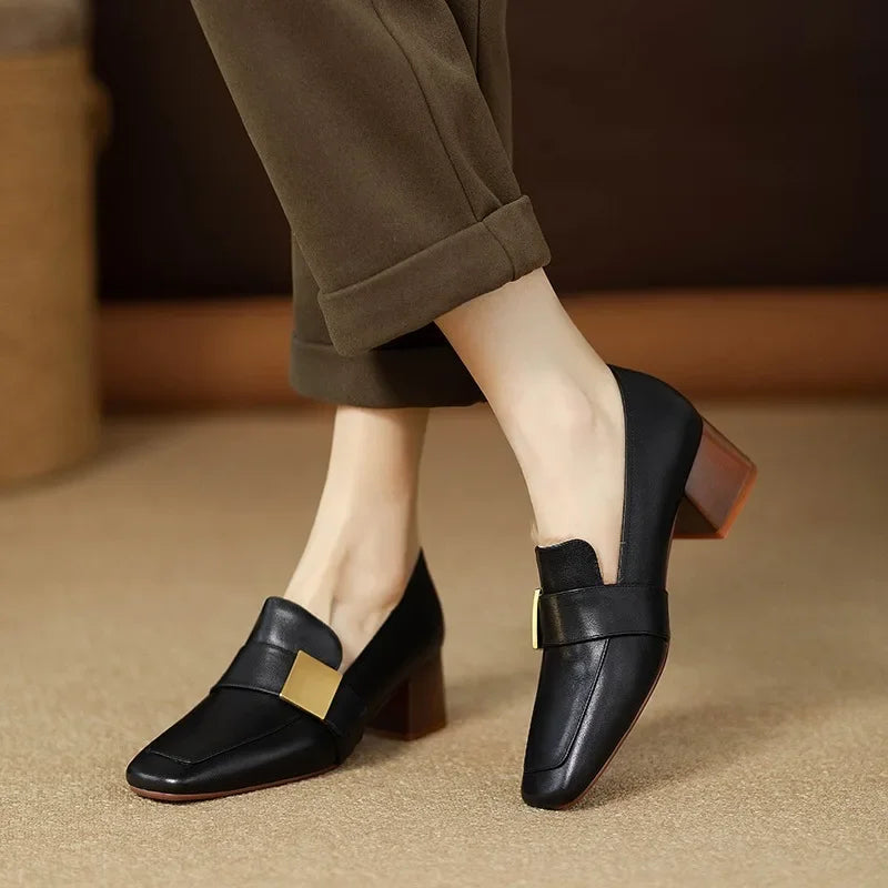 Elegant Thick Heel Shoes