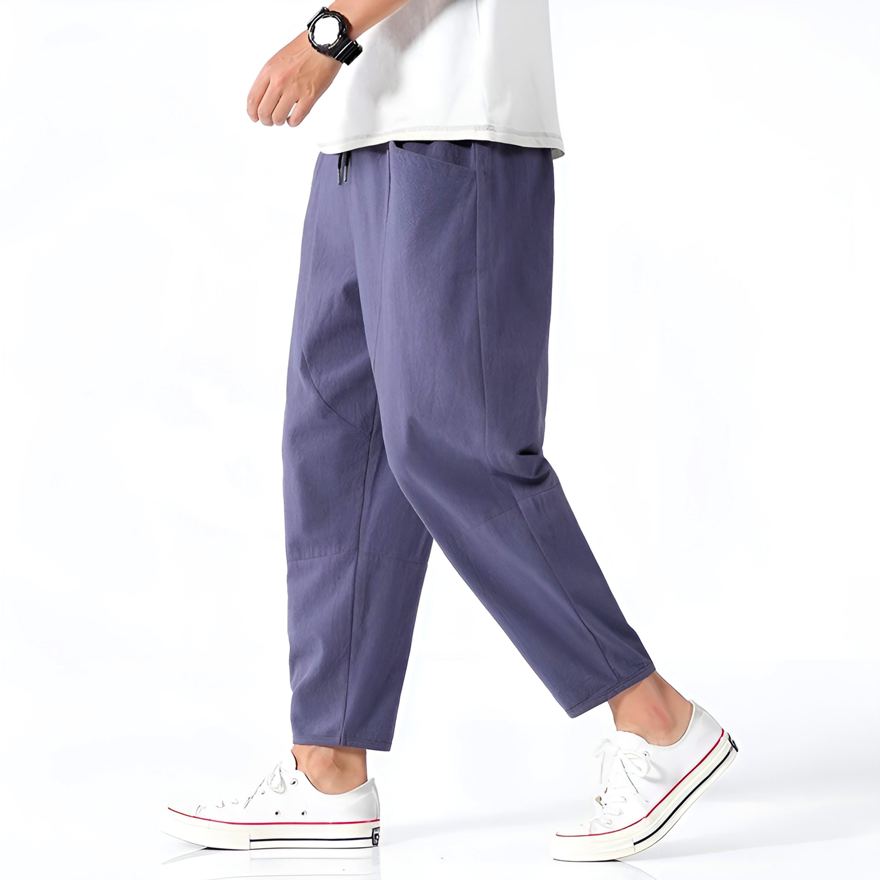 Urban Ease Cropped Cotton Pants