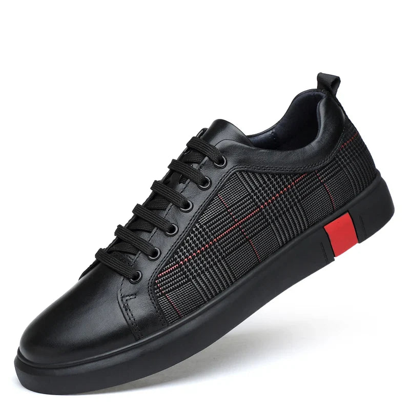 Plaid Panel Casual Sneakers