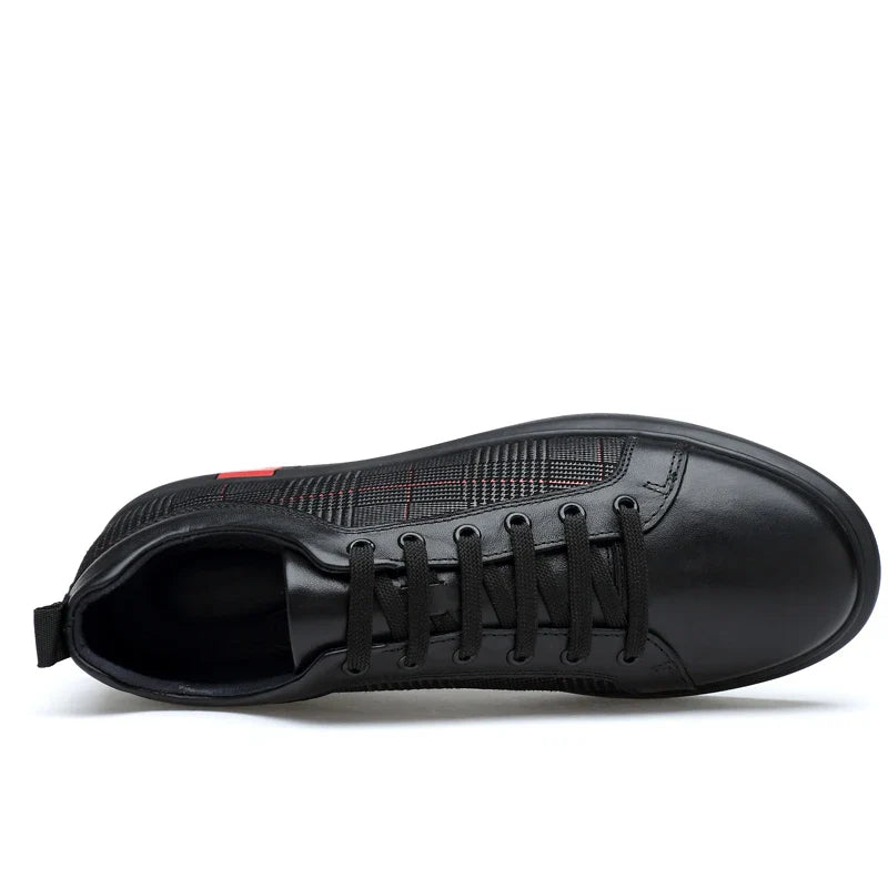 Plaid Panel Casual Sneakers