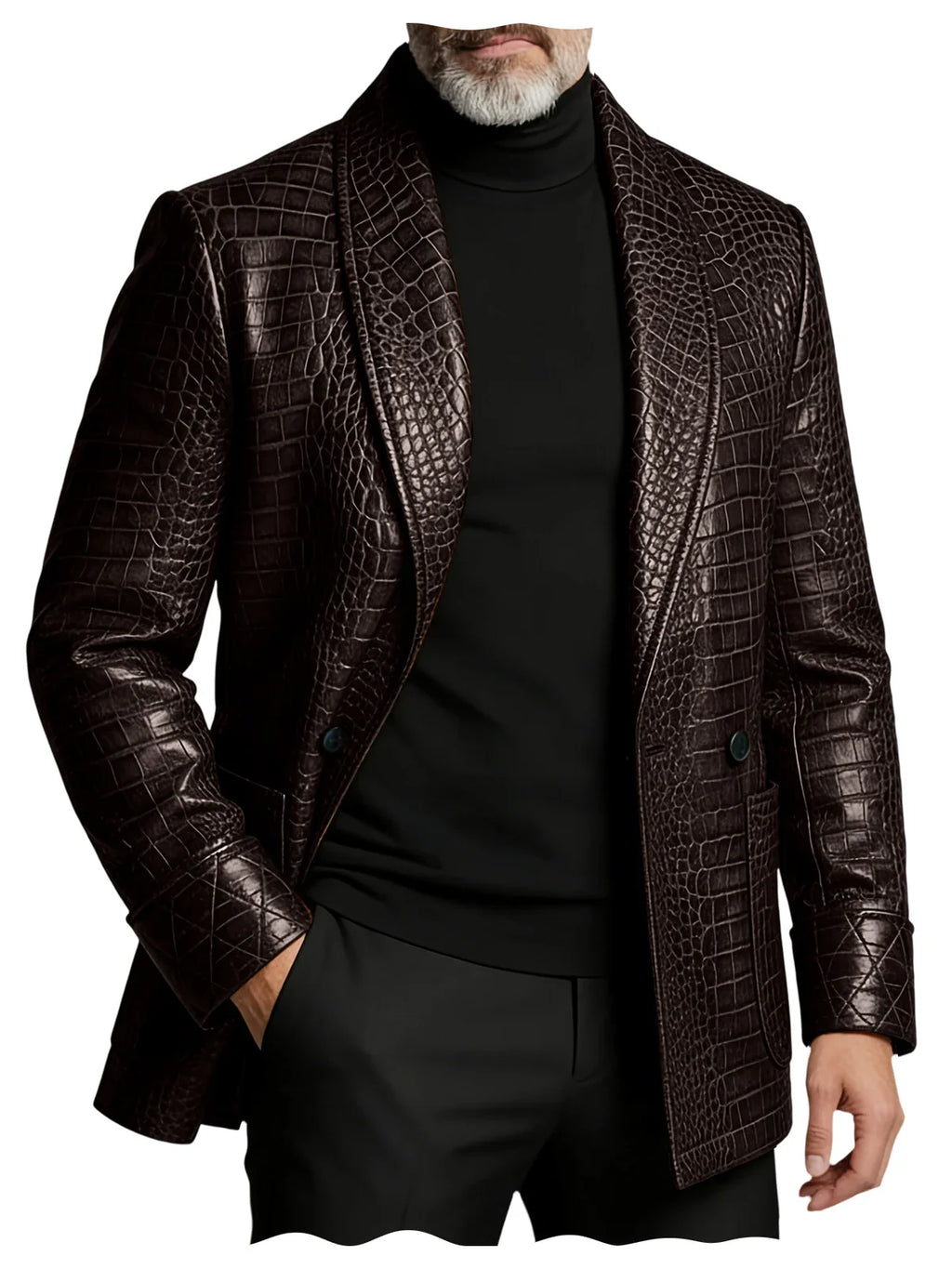 Luxury Crocodile Embossed Leather