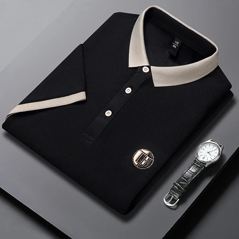 Elegant Dual Tone Polo Shirt