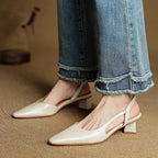Elegant Pointed Toe Mid Heel
