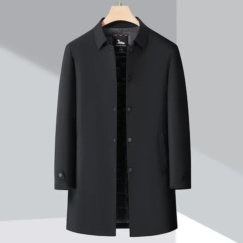 Luxury Hooded Down Parka Coat