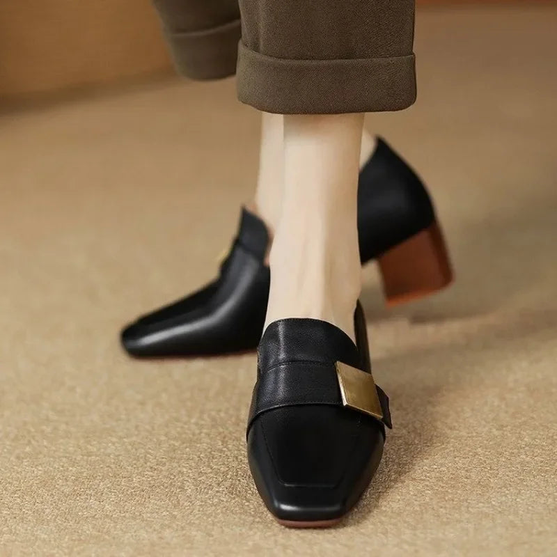 Elegant Thick Heel Shoes