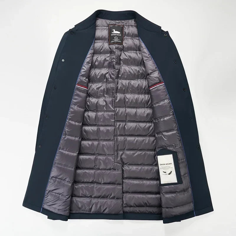 Luxury Hooded Down Parka Coat