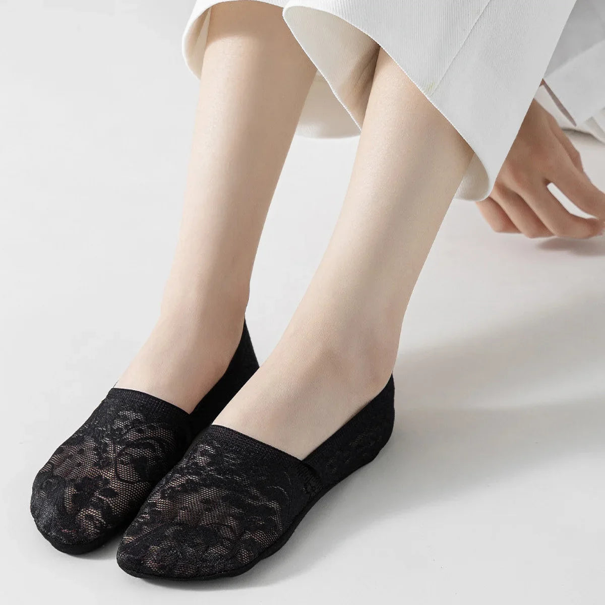 Breathable Floral Lace Socks