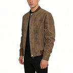 Suede Leather Biker Jacket