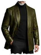 Luxury Crocodile Embossed Leather