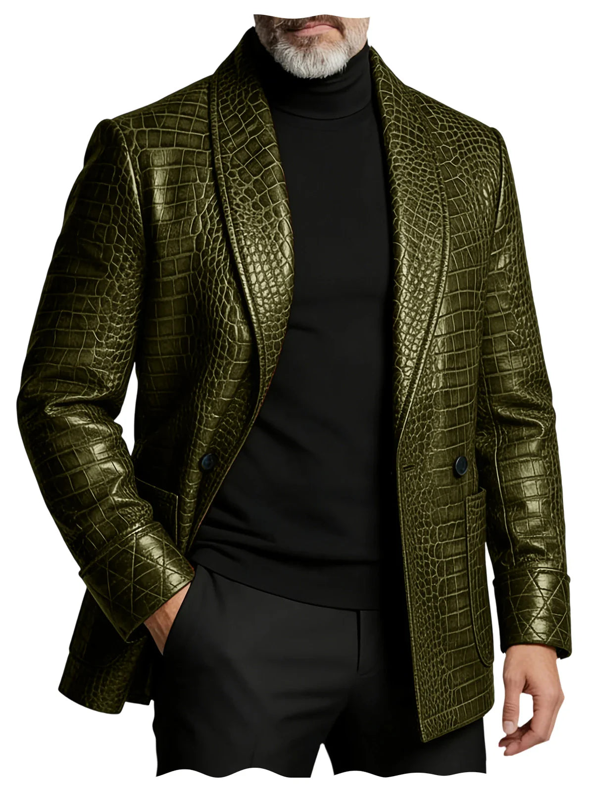Luxury Crocodile Embossed Leather