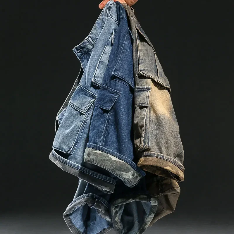 Vintage Cargo Denim Shorts
