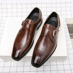 Men's Split Leather Business Loafers