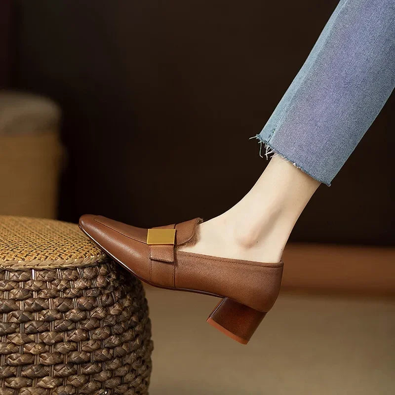Elegant Thick Heel Shoes