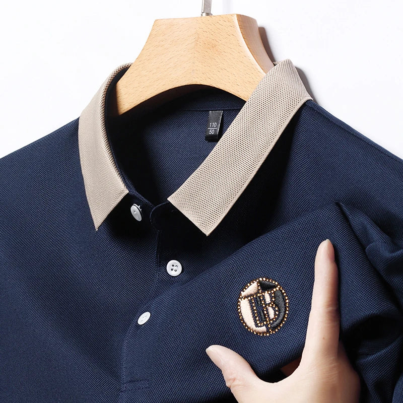 Elegant Dual Tone Polo Shirt