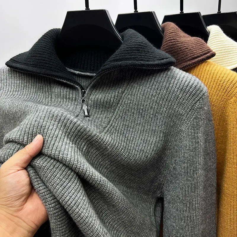 Half-Zip Knit Pullover Sweater