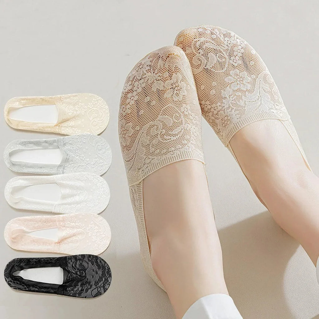 Breathable Floral Lace Socks