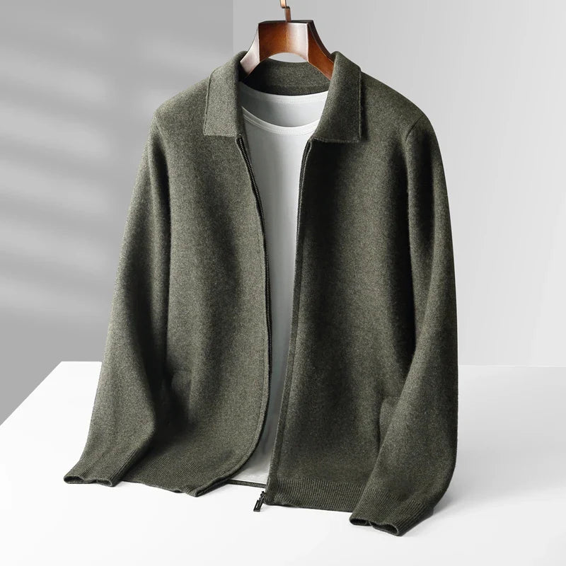 Cashmere Zip Cardigan Jacket