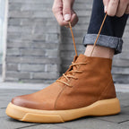 Retro Lace-Up Casual Boots