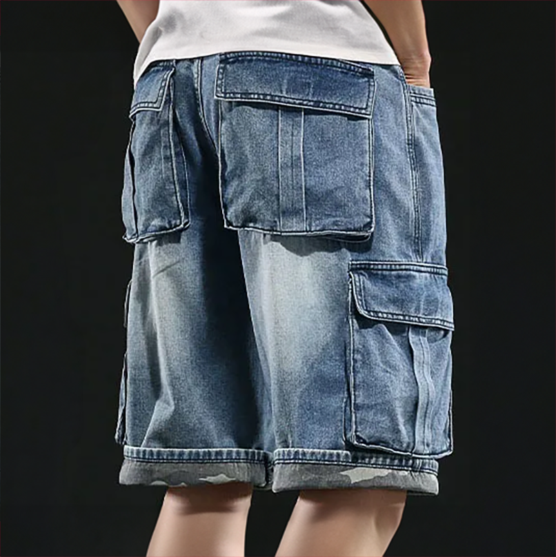 Vintage Cargo Denim Shorts