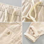 Linen Drawstring Casual Pants