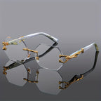 Vintage Rimless Polygon Sunglasses