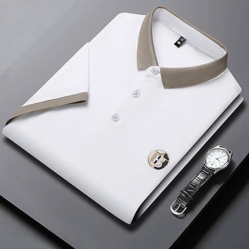 Elegant Dual Tone Polo Shirt