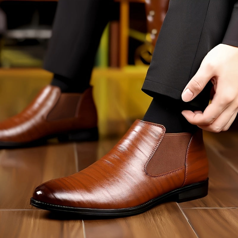 Men's Patent Ankle Boots