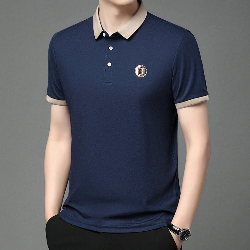 Elegant Dual Tone Polo Shirt