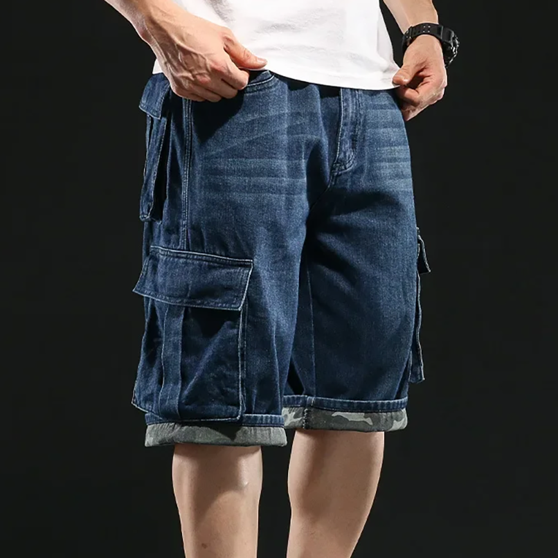 Vintage Cargo Denim Shorts
