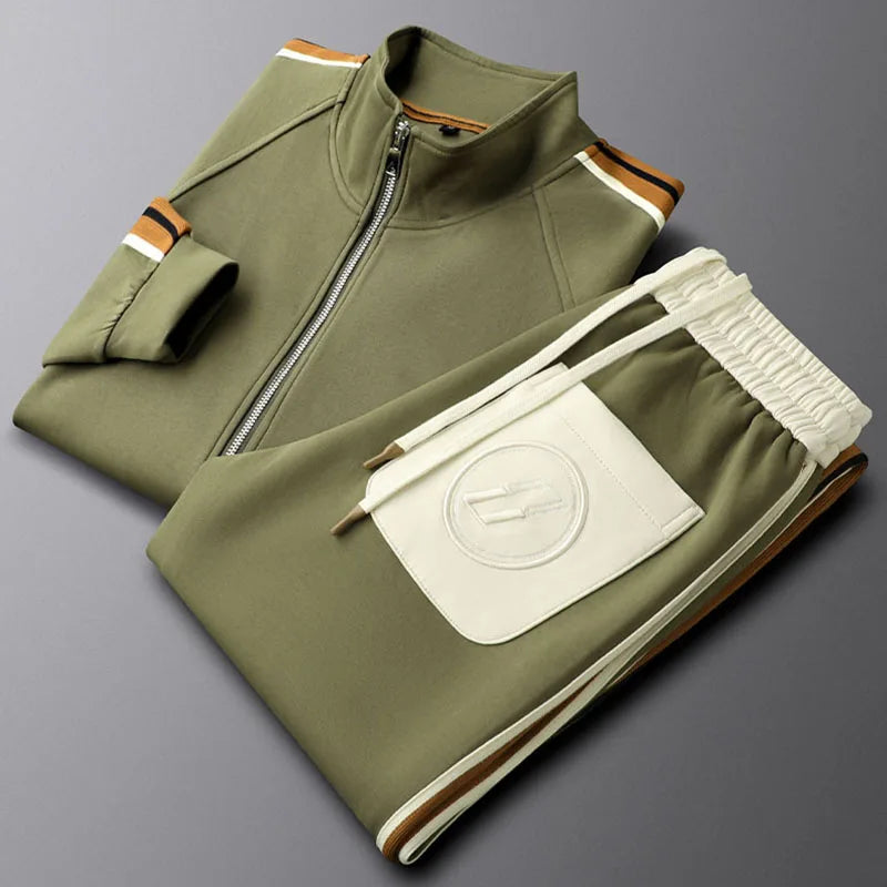 Stand-Collar Casual Sports Suit