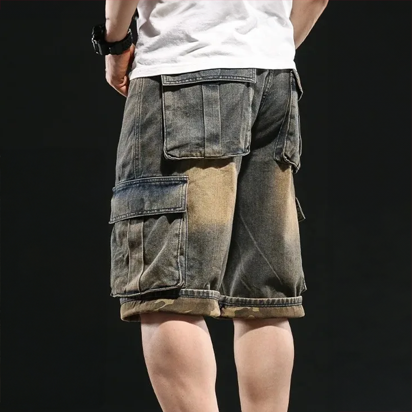 Vintage Cargo Denim Shorts