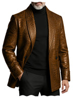 Luxury Crocodile Embossed Leather