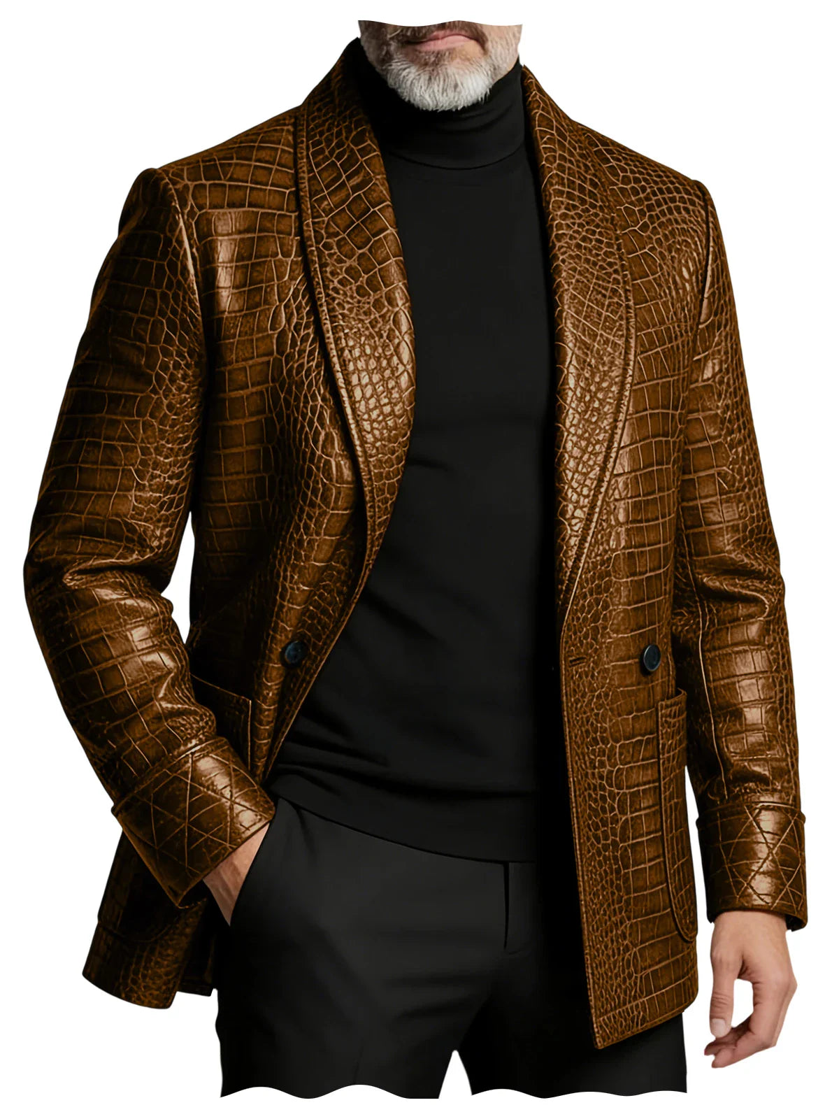 Luxury Crocodile Embossed Leather