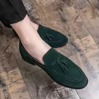 Suede Tassel Driving Loafers