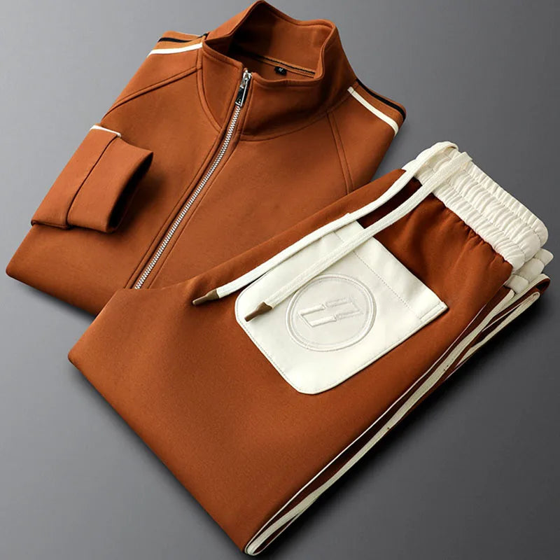 Stand-Collar Casual Sports Suit