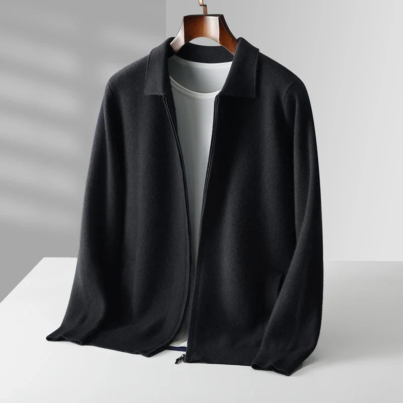 Cashmere Zip Cardigan Jacket