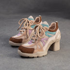 Women's Retro Lace-Up Pumps