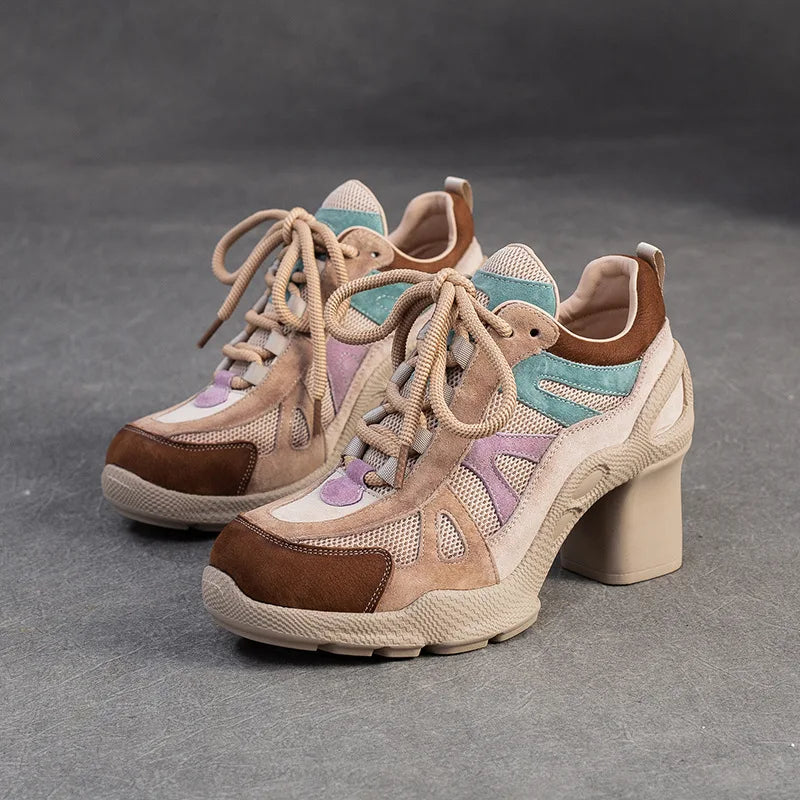 Women's Retro Lace-Up Pumps