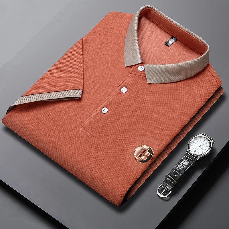 Elegant Dual Tone Polo Shirt