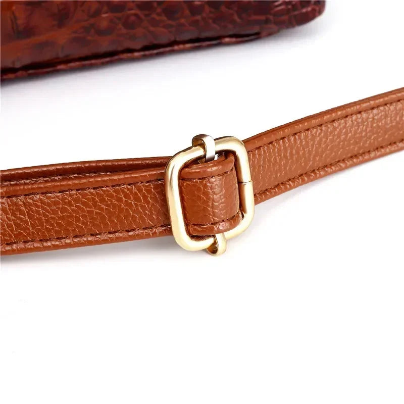 Luxury Croc-Embossed Leather Bag