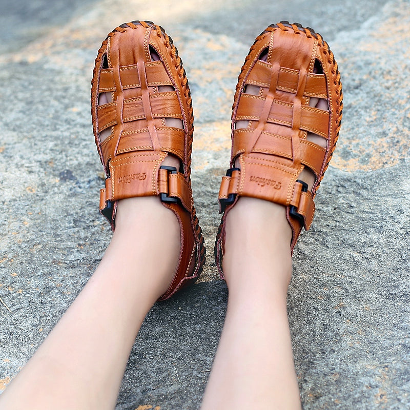 Craftsman Stitch Leather Sandals