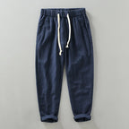 Linen Drawstring Casual Pants