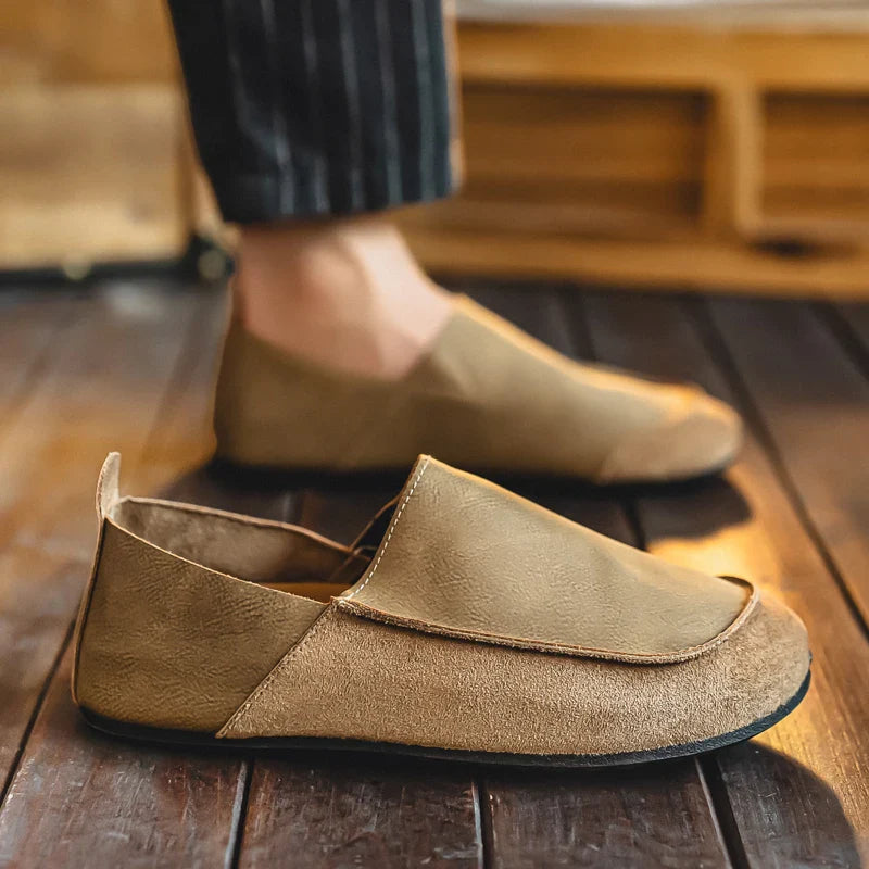 Suede Leather Slip-Ons