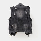 Classic Denim Sleeveless Jacket