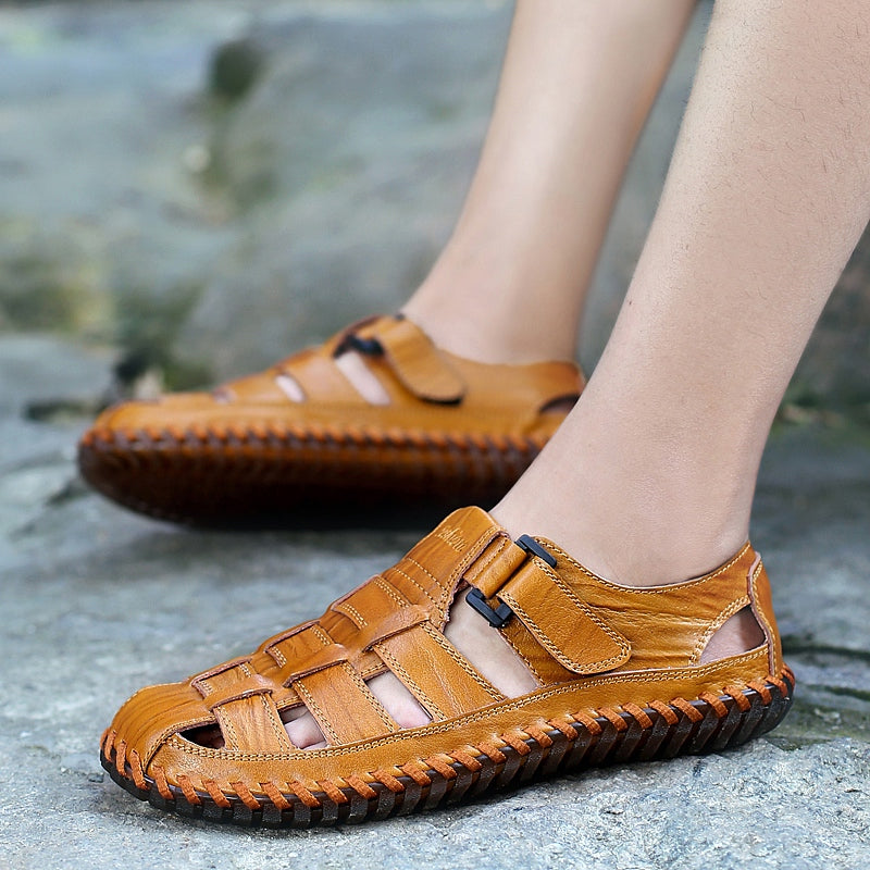 Craftsman Stitch Leather Sandals